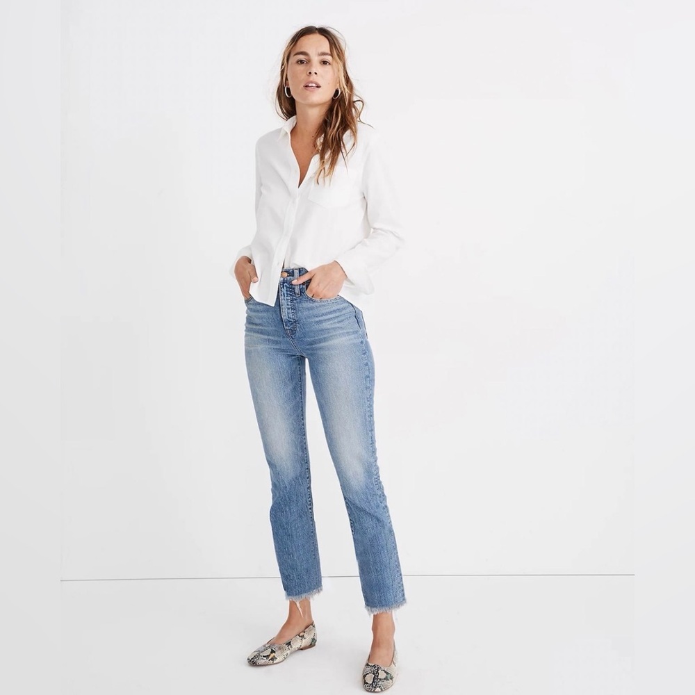 Madewell The Perfect Vintage Jean Enmore Wash Raw-Hem Petite Size 25P